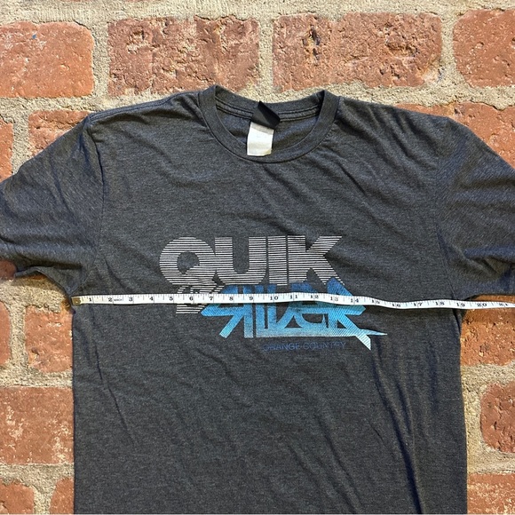 Quiksilver Orange County OC Medium Gray and Blue Short Sleeve T-shirt Surfing - Picture 7 of 14